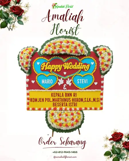 Papan Bunga Pernikahan 9 Ilir